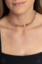 Load image into Gallery viewer, Surreal Shimmer - Rose Gold Choker Necklace - Paparazzi