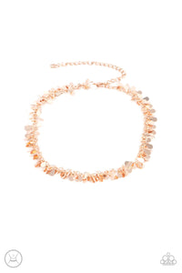 Surreal Shimmer - Rose Gold Choker Necklace - Paparazzi