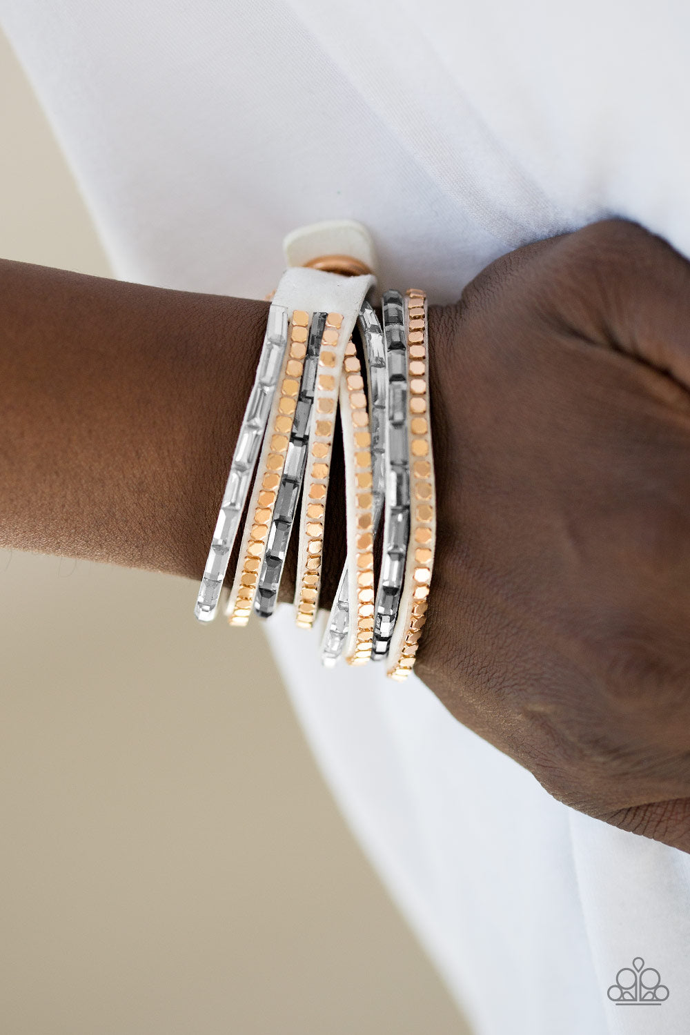 This Time With Attitude - White Bracelet - Paparazzi
