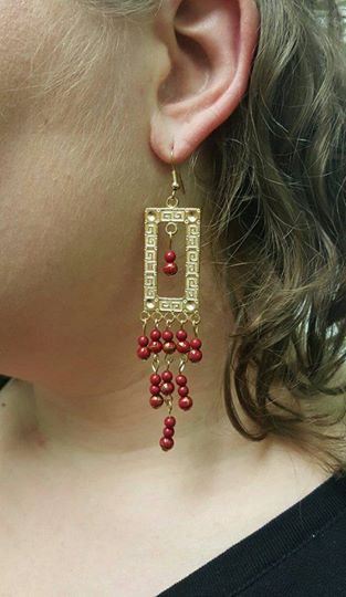 Aztec Attitude - Red Earrings - Paparazzi