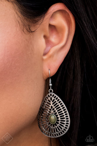 The Grate Beyond – Green Earrings - Paparazzi