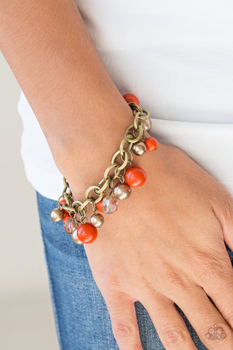 Grit and Glamour - Orange Bracelet - Paparazzi