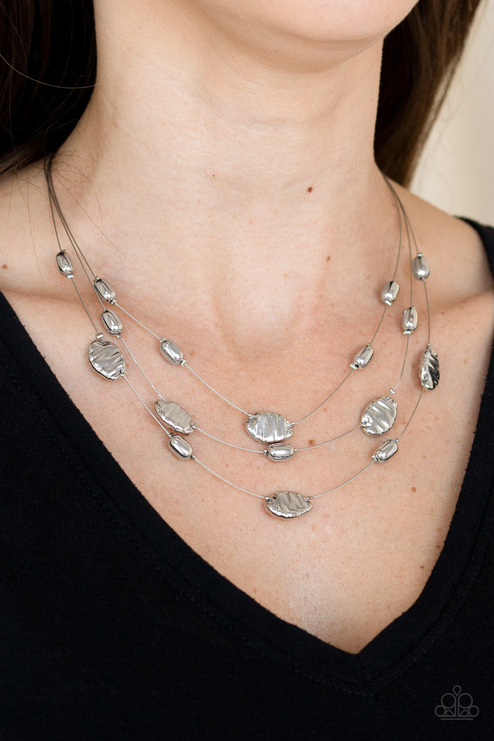 Top ZEN - Silver Necklace - Paparazzi