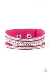 Rollin In Rhinestones - Pink Bracelet - Paparazzi