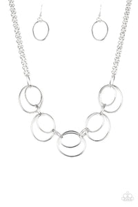 Urban Orbit - Silver Necklace - Paparazzi