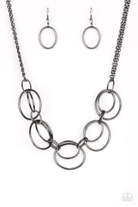 Urban Orbit - Black Necklace - Paparazzi