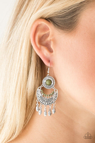 Mantra to Mantra - Green Earrings - Paparazzi