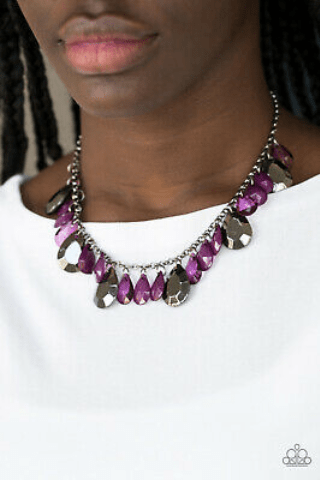 Clique-Bait - Purple Necklace - Paparazzi