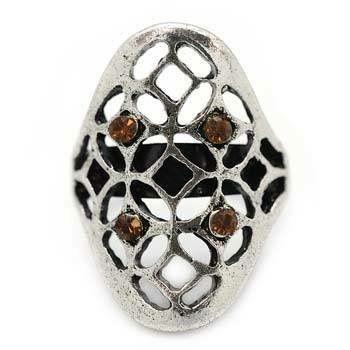 Vintage Décor - Brown Ring - Paparazzi
